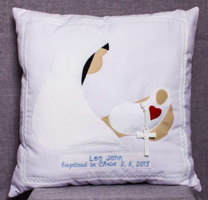 Boy Baptism Pillow